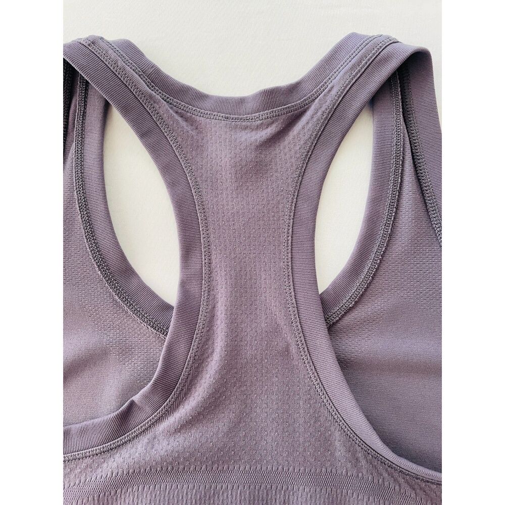 ~ Athleta 1X Momentum Purple Seamless Tank Racerback, removable cups, stretch! - Picture 8 of 13